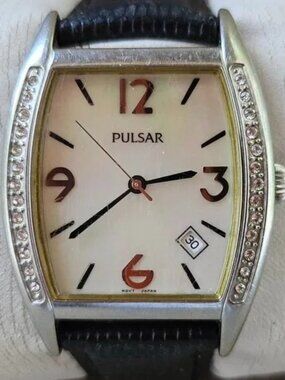 Pulsar Women Watches VX32-X310 New Battery 31MM 7.25" Ladies Black Leather Band